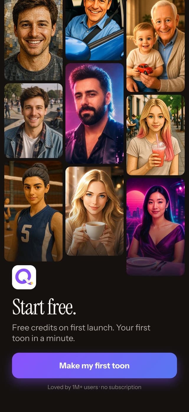 QuickToon start screen
